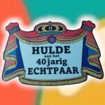 Hulde aan het echtpaar 40 jaar getrouwd feest versiering huren poppen verassing trouwdag versiering