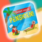 Pensioen jubilaris versiering eindelijk met pensioen opblaaspop opblaasfiguur